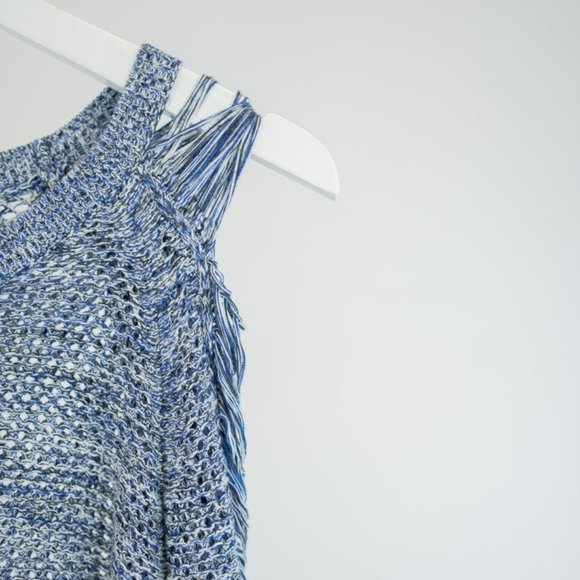 IRO Yana Blue Slashed-Sleeve Sweater - Picture 4 of 5